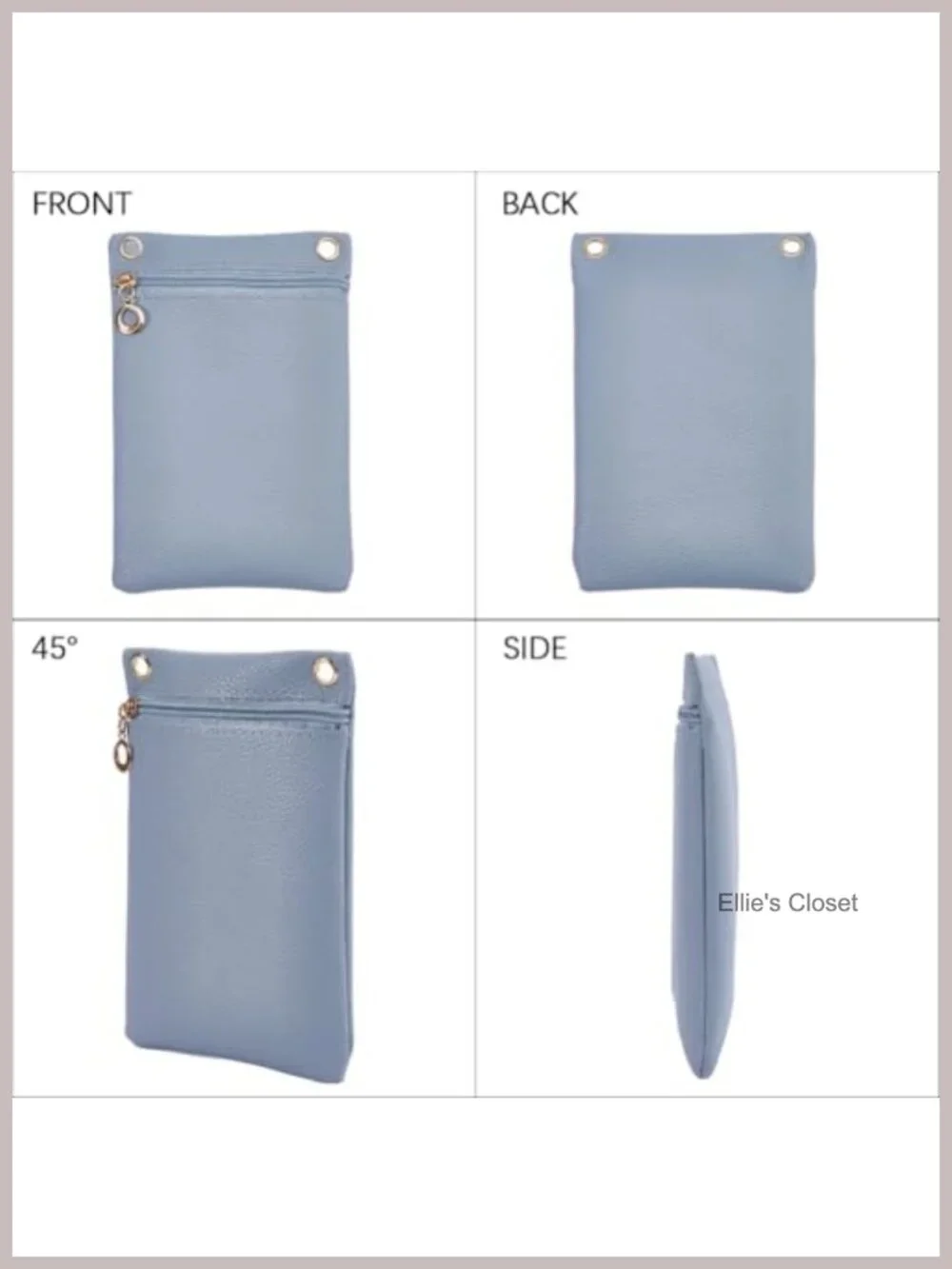 Small PU Leather Crossbody Phone Bag with Adjustable Strap